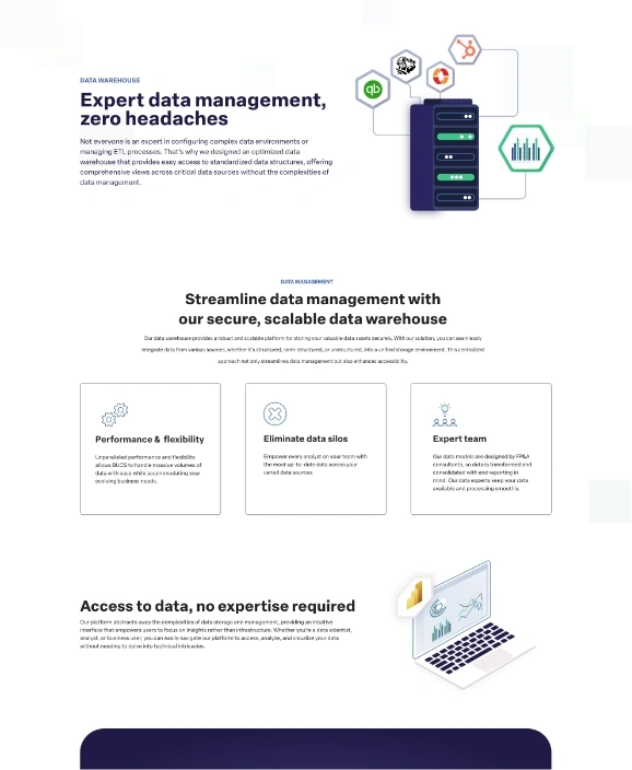 Data Warehouse Sub Page