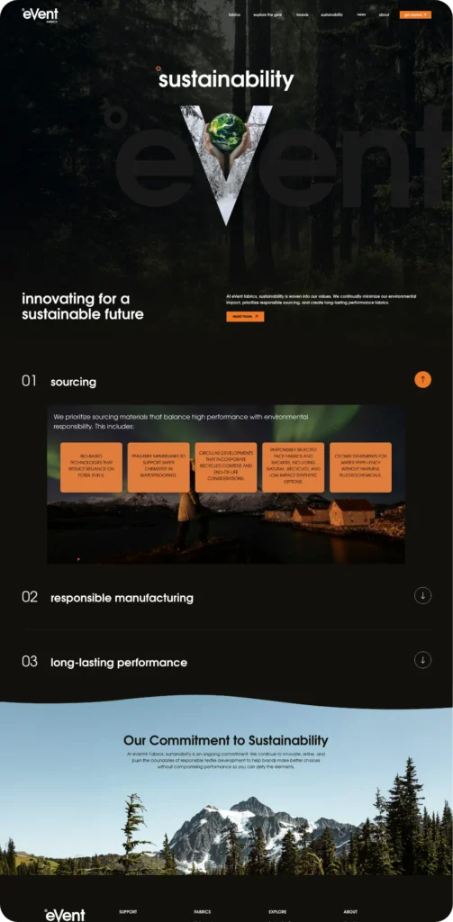 eVent Fabrics Sustainability